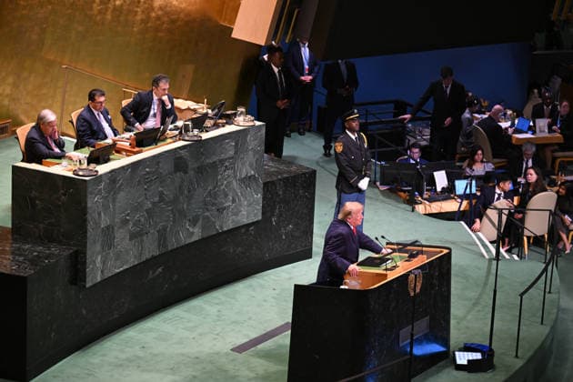 US President Donald Trump NEW YORK, UNITED STATES - SEPTEMBER 22: US President Donald Trump delivers a speech during the 81st session of the United Nations General Assembly at United Nations Headquarters in New York, United States, on September 22, 2026. Mehmet Ali Ozcan Anadolu New York United States. Editorial use only. Please get in touch for any other usage.  Copyright: x2026xAnadoluxMehmetxAlixOzcanx