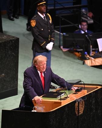 US President Donald Trump NEW YORK, UNITED STATES - SEPTEMBER 22: US President Donald Trump delivers a speech during the 81st session of the United Nations General Assembly at United Nations Headquarters in New York, United States, on September 22, 2026. Mehmet Ali Ozcan Anadolu New York United States. Editorial use only. Please get in touch for any other usage.  Copyright: x2026xAnadoluxMehmetxAlixOzcanx