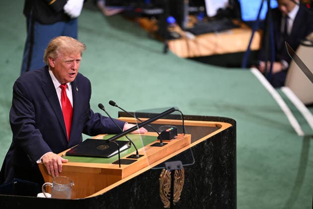 US President Donald Trump NEW YORK, UNITED STATES - SEPTEMBER 22: US President Donald Trump delivers a speech during the 81st session of the United Nations General Assembly at United Nations Headquarters in New York, United States, on September 22, 2026. Mehmet Ali Ozcan Anadolu New York United States. Editorial use only. Please get in touch for any other usage.  Copyright: x2026xAnadoluxMehmetxAlixOzcanx