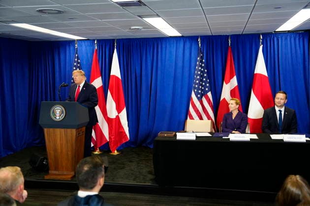 U.S., Denmark, Greenland: Prime Minister Mette Frederiksen, Greenland’s head of government Jens Frederik Nielsen, and U.S. President Donald Trump during the signing ceremony at the UN building in New York on Tuesday, September 22, 2026. Photo by Mads Claus Rasmussen, Scanpix 2026, New York, Denmark  Copyright: MadsxClausxRasmussenx spdk20260922-172954-L