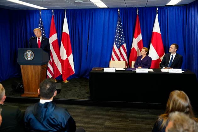 U.S., Denmark, Greenland: Prime Minister Mette Frederiksen, Greenland’s head of government Jens Frederik Nielsen, and U.S. President Donald Trump during the signing ceremony at the UN building in New York on Tuesday, September 22, 2026. Photo by Mads Claus Rasmussen, Scanpix 2026, New York, Denmark  Copyright: MadsxClausxRasmussenx spdk20260922-173118-L