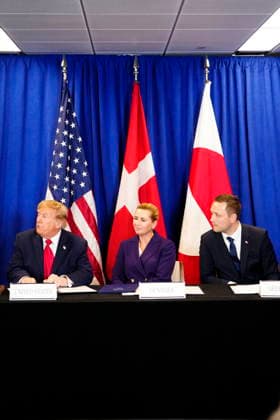 U.S., Denmark, Greenland: Prime Minister Mette Frederiksen, Greenland’s head of government Jens Frederik Nielsen, and U.S. President Donald Trump during the signing ceremony at the UN building in New York on Tuesday, September 22, 2026. Photo by Mads Claus Rasmussen, Scanpix 2026, New York, Denmark  Copyright: MadsxClausxRasmussenx spdk20260922-173245-L