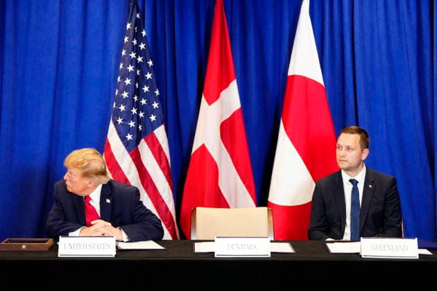 U.S., Denmark, Greenland: Prime Minister Mette Frederiksen, Greenland’s head of government Jens Frederik Nielsen, and U.S. President Donald Trump during the signing ceremony at the UN building in New York on Tuesday, September 22, 2026. Photo by Mads Claus Rasmussen, Scanpix 2026, New York, Denmark  Copyright: MadsxClausxRasmussenx spdk20260922-173319-L