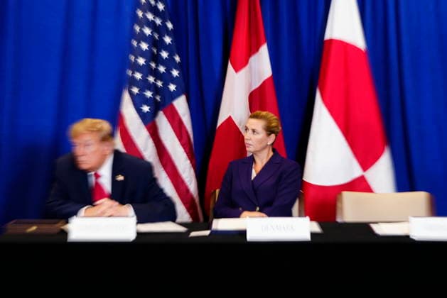 U.S., Denmark, Greenland: Prime Minister Mette Frederiksen, Greenland’s head of government Jens Frederik Nielsen, and U.S. President Donald Trump during the signing ceremony at the UN building in New York on Tuesday, September 22, 2026. Photo by Mads Claus Rasmussen, Scanpix 2026, New York, Denmark  Copyright: MadsxClausxRasmussenx spdk20260922-173639-L