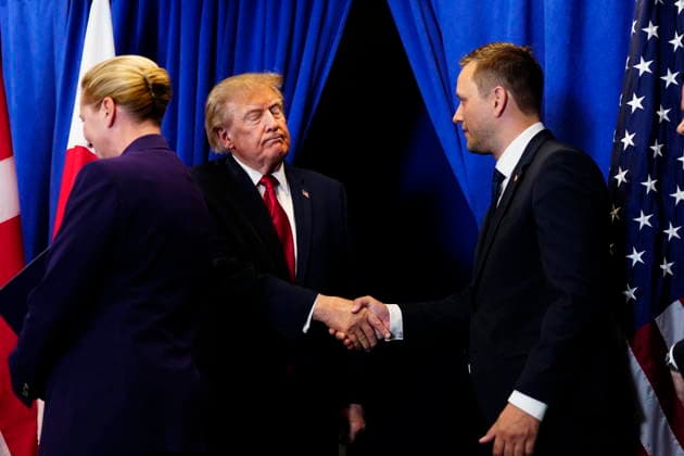 U.S., Denmark, Greenland: Prime Minister Mette Frederiksen, Greenland’s head of government Jens Frederik Nielsen, and U.S. President Donald Trump during the signing ceremony at the UN building in New York on Tuesday, September 22, 2026. Photo by Mads Claus Rasmussen, Scanpix 2026, New York, Denmark  Copyright: MadsxClausxRasmussenx spdk20260922-174339-L