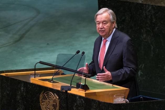 United Nations General Assembly United Nations Secretary-General Antonio Guterres speaks during the 81st United Nations General Assembly at UN Headquarters in New York, United States, on Tuesday, September 22, 2026. new york united nations NY united states Copyright: xWILLIAMxVOLCOVx