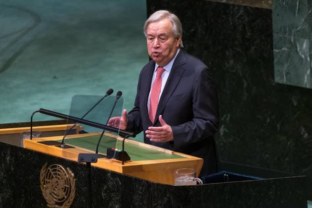 United Nations General Assembly United Nations Secretary-General Antonio Guterres speaks during the 81st United Nations General Assembly at UN Headquarters in New York, United States, on Tuesday, September 22, 2026. new york united nations NY united states Copyright: xWILLIAMxVOLCOVx