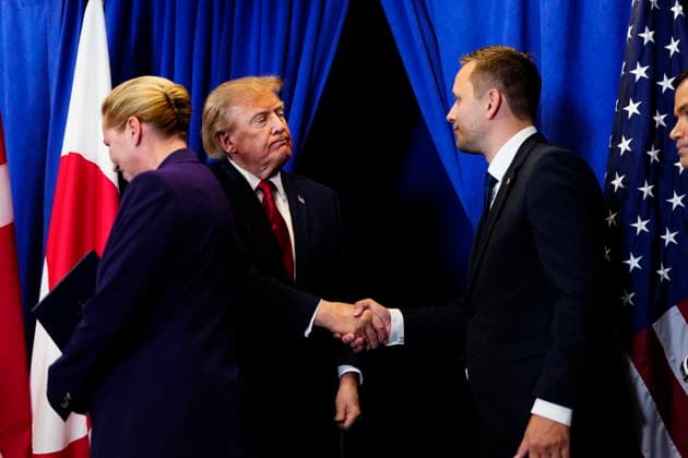 U.S., Denmark, Greenland: Prime Minister Mette Frederiksen, Greenland’s head of government Jens Frederik Nielsen, and U.S. President Donald Trump during the signing ceremony at the UN building in New York on Tuesday, September 22, 2026. Photo by Mads Claus Rasmussen, Scanpix 2026, New York, Denmark  Copyright: MadsxClausxRasmussenx spdk20260922-174348-L