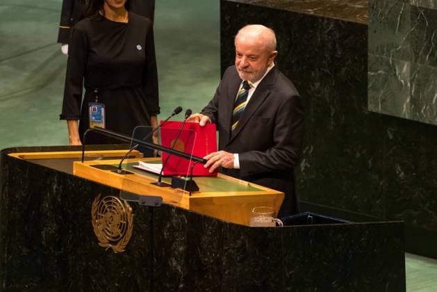 United Nations General Assembly The President of the Republic of Brazil, Luiz Inacio Lula da Silva, speaks during the 81st General Assembly of the United Nations at UN headquarters in New York, United States, on Tuesday, September 22, 2026. new york united nations NY united states Copyright: xWILLIAMxVOLCOVx