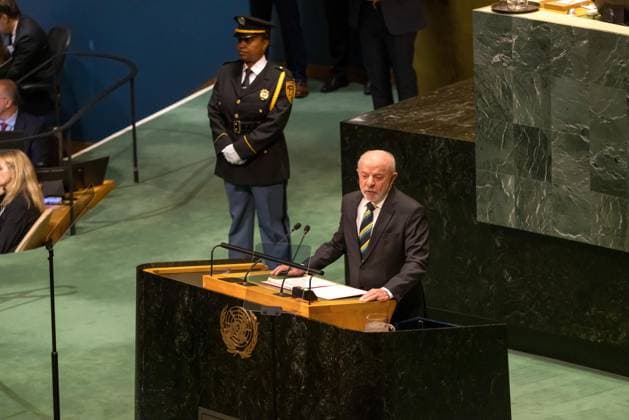 United Nations General Assembly The President of the Republic of Brazil, Luiz Inacio Lula da Silva, speaks during the 81st General Assembly of the United Nations at UN headquarters in New York, United States, on Tuesday, September 22, 2026. new york united nations NY united states Copyright: xWILLIAMxVOLCOVx