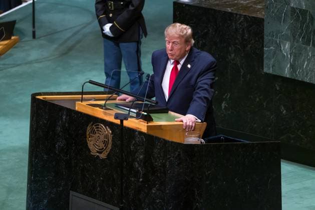 United Nations General Assembly US President Donald Trump speaks during the 81st United Nations General Assembly at UN headquarters in New York, USA, on Tuesday, September 22, 2026. new york united nations NY united states Copyright: xWILLIAMxVOLCOVx