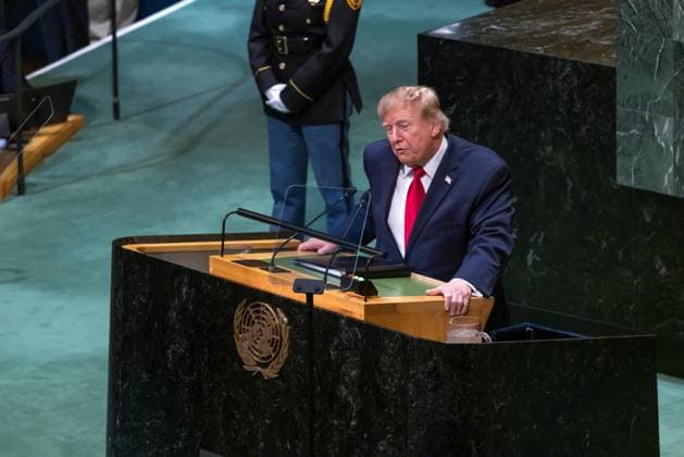 United Nations General Assembly US President Donald Trump speaks during the 81st United Nations General Assembly at UN headquarters in New York, USA, on Tuesday, September 22, 2026. new york united nations NY united states Copyright: xWILLIAMxVOLCOVx