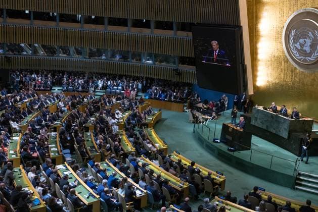 United Nations General Assembly US President Donald Trump speaks during the 81st United Nations General Assembly at UN headquarters in New York, USA, on Tuesday, September 22, 2026. new york united nations NY united states Copyright: xWILLIAMxVOLCOVx