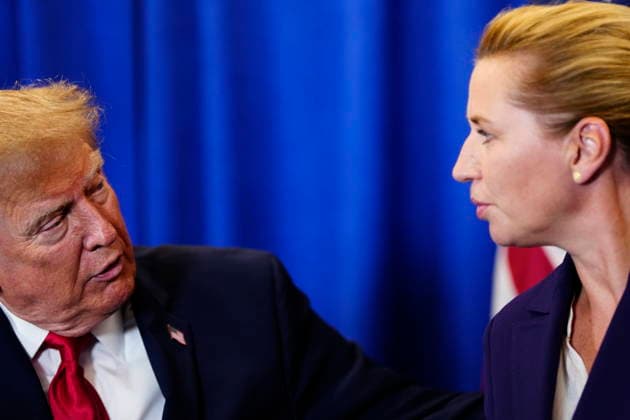 U.S., Denmark, Greenland: Prime Minister Mette Frederiksen, Greenland’s head of government Jens Frederik Nielsen, and U.S. President Donald Trump during the signing ceremony at the UN building in New York on Tuesday, September 22, 2026. Photo by Mads Claus Rasmussen, Scanpix 2026, New York, Denmark  Copyright: MadsxClausxRasmussenx spdk20260922-174402-L