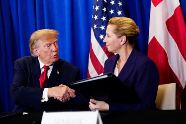 U.S., Denmark, Greenland: Prime Minister Mette Frederiksen, Greenland’s government leader Jens Frederik Nielsen, and U.S. President Donald Trump during the signing ceremony at the UN building in New York on Tuesday, September 22, 2026. Photo by Mads Claus Rasmussen, Scanpix 2026, New York, Denmark  Copyright: MadsxClausxRasmussenx spdk20260922-174409-L