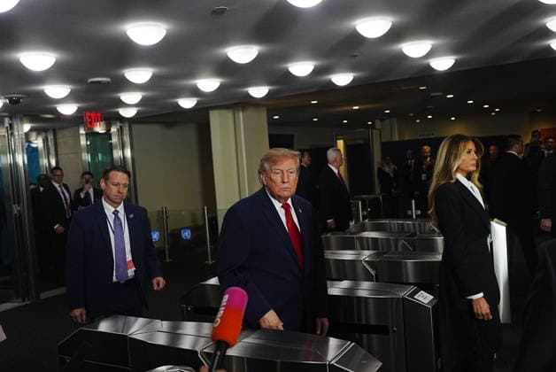 US President Trump attends United Nations General Assembly in New York NEW YORK, UNITED STATES - SEPTEMBER 22: US President Donald Trump and First Lady Melania Trump arrive for the 81st session of the United Nations General Assembly at the UN headquarters in New York, United States on September 22, 2026. Selcuk Acar Anadolu New York United States. Editorial use only. Please get in touch for any other usage.  Copyright: x2026xAnadoluxSelcukxAcarx