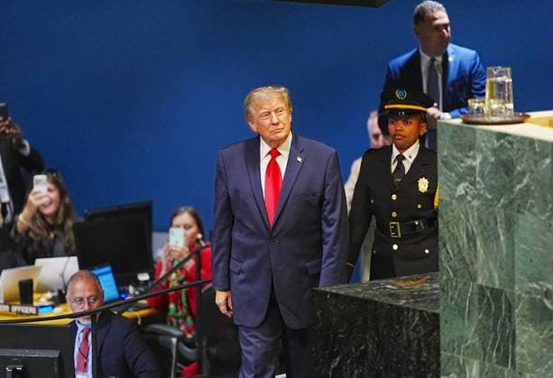 US President Trump attends United Nations General Assembly in New York NEW YORK, UNITED STATES - SEPTEMBER 22: US President Donald Trump arrives for the 81st session of the United Nations General Assembly at the UN headquarters in New York, United States on September 22, 2026. Selcuk Acar Anadolu New York United States. Editorial use only. Please get in touch for any other usage.  Copyright: x2026xAnadoluxSelcukxAcarx