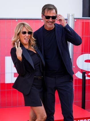 IPA88832865 - Milan, Milan Women™s Fashion Week Spring Summer 2027 - Diesel fashion show - guests - Pictured: Jo Squillo, Beppe Convertini  Copyright: xRiccardoxGiordanox xRiccardoxGiordanox IPA88832865