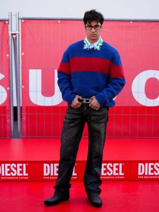 IPA88832875 - Milan, Milan Women™s Fashion Week Spring Summer 2027 - Diesel fashion show - guests - Pictured: Tedua  Copyright: xRiccardoxGiordanox xRiccardoxGiordanox IPA88832875