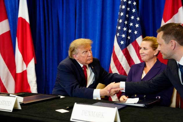 U.S., Denmark, Greenland: Prime Minister Mette Frederiksen, Greenland’s head of government Jens Frederik Nielsen, and U.S. President Donald Trump during the signing ceremony at the UN building in New York on Tuesday, September 22, 2026. Photo by Mads Claus Rasmussen, Scanpix 2026, New York, Denmark  Copyright: MadsxClausxRasmussenx spdk20260922-174531-L