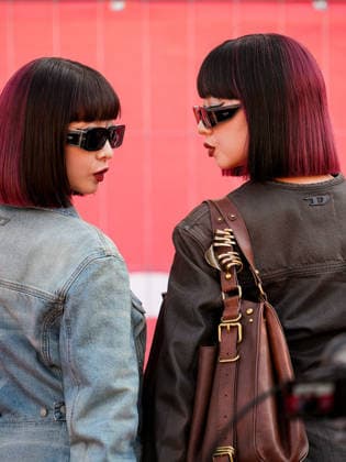 IPA88832881 - Milan, Milan Women™s Fashion Week Spring Summer 2027 - Diesel fashion show - guests - Pictured: Aya Suzuki, Ami Suzuki  Copyright: xRiccardoxGiordanox xRiccardoxGiordanox IPA88832881