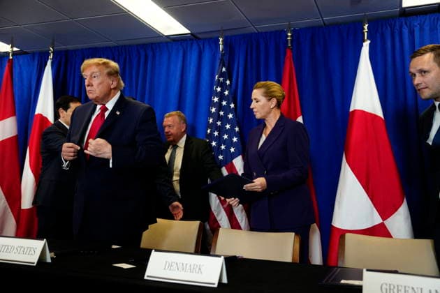 U.S., Denmark, Greenland: Prime Minister Mette Frederiksen, Greenland’s head of government Jens Frederik Nielsen, and U.S. President Donald Trump during the signing ceremony at the UN building in New York on Tuesday, September 22, 2026. Photo by Mads Claus Rasmussen, Scanpix 2026, New York, Denmark  Copyright: MadsxClausxRasmussenx spdk20260922-174555-L