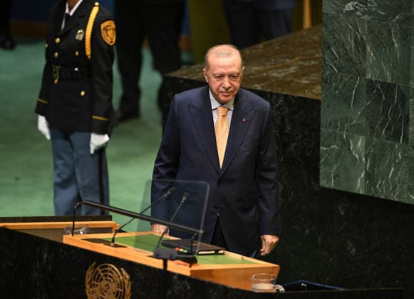 Turkish President Recep Tayyip Erdogan addresses UN General Assembly in New York NEW YORK, UNITED STATES - SEPTEMBER 22: Turkish President Recep Tayyip Erdogan gives a speech as he attends the 81st session of the UN General Assembly, in New York, United States, on September 22, 2026. Mehmet Ali Ozcan Anadolu New York United States. Editorial use only. Please get in touch for any other usage.  Copyright: x2026xAnadoluxMehmetxAlixOzcanx