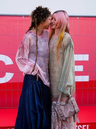 IPA88833498 - Milan, Milan Women™s Fashion Week Spring Summer 2027 - Diesel fashion show - guests - Pictured: Lava La Rue, Rhian Teasdale  Copyright: xRiccardoxGiordanox xRiccardoxGiordanox IPA88833498