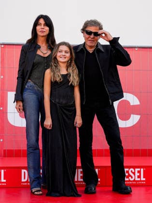 IPA88832854 - Milan, Milan Women™s Fashion Week Spring Summer 2027 - Diesel fashion show - guests - Pictured: Arianna Alessi, Sidney Rosso, Renzo Rosso  Copyright: xRiccardoxGiordanox xRiccardoxGiordanox IPA88832854