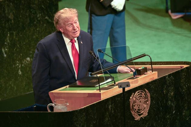 United States President Donald J Trump addresses the opening of the 81st Session of the United Nations General Assembly at United Nations Headquarters in New York, New York, USA on Tuesday, 22 September, 2026. Copyright: xKylexMazzax xCNPx MediaPunchx