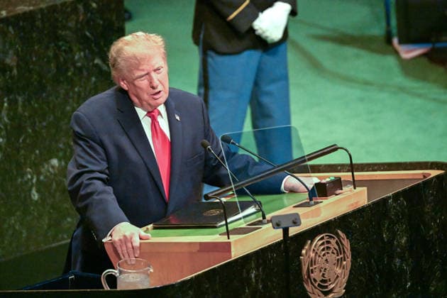 Trump Addresses the United Nations General Assembly United States President Donald J Trump addresses the opening of the 81st Session of the United Nations General Assembly at United Nations Headquarters in New York, New York, USA on Tuesday, 22 September, 2026. Credit: Kyle Mazza CNP New York New York United States of America EDITORIAL USE ONLY Copyright: xx KMZ_9732 KylexMazzax-xCNPx cnpphotos340500