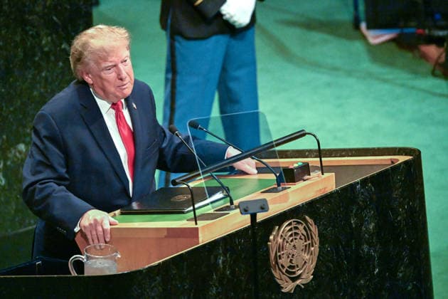 United States President Donald J Trump addresses the opening of the 81st Session of the United Nations General Assembly at United Nations Headquarters in New York, New York, USA on Tuesday, 22 September, 2026. Copyright: xKylexMazzax xCNPx MediaPunchx