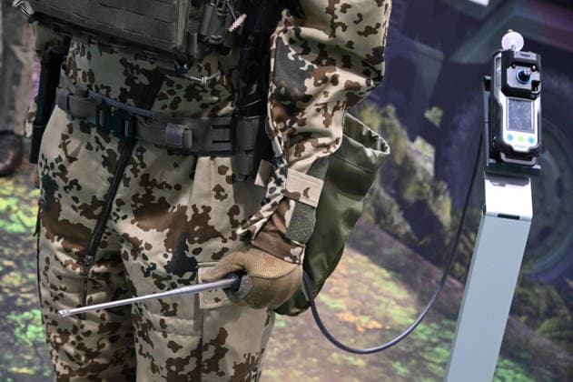 Detector for toxic substances, contamination, decontamination, protective equipment, gas mask, NBC protective mask, EUDEX Euro Defense Expo trade show, on September 22, 2026, at Messe Essen in Germany