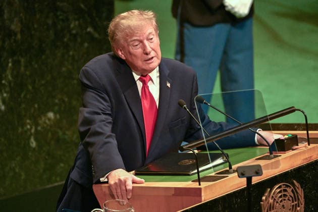Trump Addresses the United Nations General Assembly United States President Donald J Trump addresses the opening of the 81st Session of the United Nations General Assembly at United Nations Headquarters in New York, New York, USA on Tuesday, 22 September, 2026. Photo by Kyle Mazza CNP ABACAPRESS.COM New York New York United States  Copyright: xCNP ABACAx
