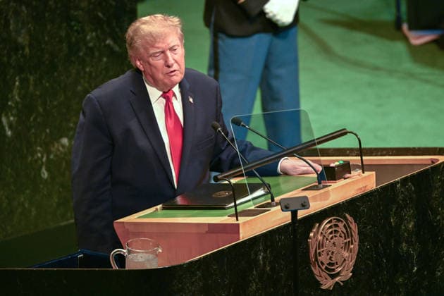 Trump Addresses the United Nations General Assembly United States President Donald J Trump addresses the opening of the 81st Session of the United Nations General Assembly at United Nations Headquarters in New York, New York, USA on Tuesday, 22 September, 2026. Credit: Kyle Mazza CNP New York New York United States of America EDITORIAL USE ONLY Copyright: xx KMZ_9766 KylexMazzax-xCNPx cnpphotos340511