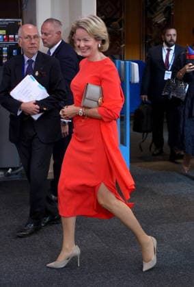 UNGA 81 - Queen Mathilde of Belgium Leaving UN Headquarters Queen Mathilde of Belgium leaving after President Donald Trump speaks at the United Nations General Assembly 81st session General Debate at the UN Headquarters on Tuesday, September 22, 2026 in New York City. Photo by Charles Guerin ABACAPRESS.COM New York City United States  Copyright: xGuerinxCharles ABACAx