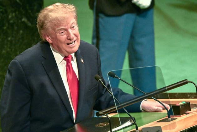 United States President Donald J Trump addresses the opening of the 81st Session of the United Nations General Assembly at United Nations Headquarters in New York, New York, USA on Tuesday, 22 September, 2026. Copyright: xKylexMazzax xCNPx MediaPunchx
