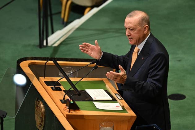 President Erdogan of Türkiye Addresses the United Nations General Assembly President Recep Tayyip Erdogan of the Republic of Türkiye, addresses the opening of the 81st Session of the United Nations General Assembly at United Nations Headquarters in New York, New York, USA on Tuesday, 22 September, 2026. Credit: Kyle Mazza CNP New York New York United States of America EDITORIAL USE ONLY Copyright: xx KMZ_0530 KylexMazzax-xCNPx cnpphotos340550