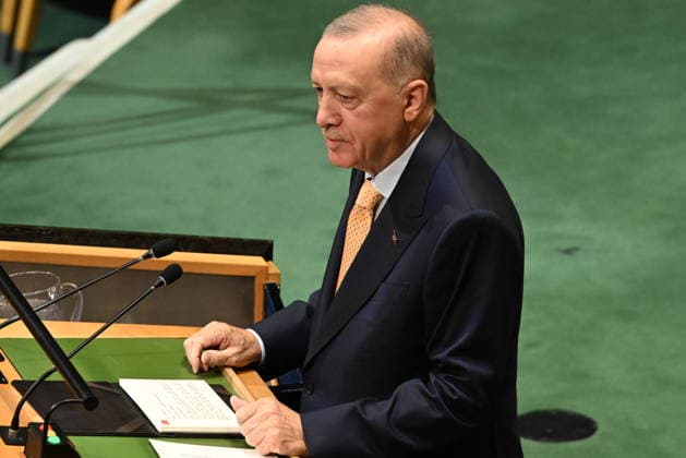 President Erdogan of Türkiye Addresses the United Nations General Assembly President Recep Tayyip Erdogan of the Republic of Türkiye, addresses the opening of the 81st Session of the United Nations General Assembly at United Nations Headquarters in New York, New York, USA on Tuesday, 22 September, 2026. Credit: Kyle Mazza CNP New York New York United States of America EDITORIAL USE ONLY Copyright: xx KMZ_0248 KylexMazzax-xCNPx cnpphotos340551