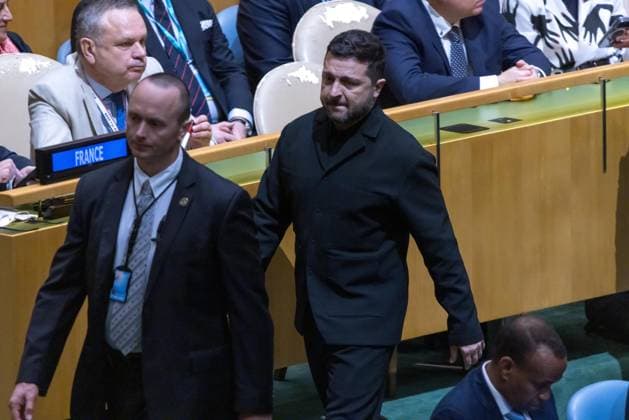 United Nations General Assembly Ukrainian President Volodymyr Zelensky, during the 81st United Nations General Assembly at UN headquarters in New York, United States, on Tuesday, September 22, 2026. NEW YORK NY UNITED STATES Copyright: xWILLIAMxVOLCOVx