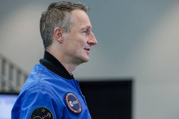 September 22, 2026, Mönchengladbach: ESA astronaut Dr. Matthias Maurer in discussion with representatives of t