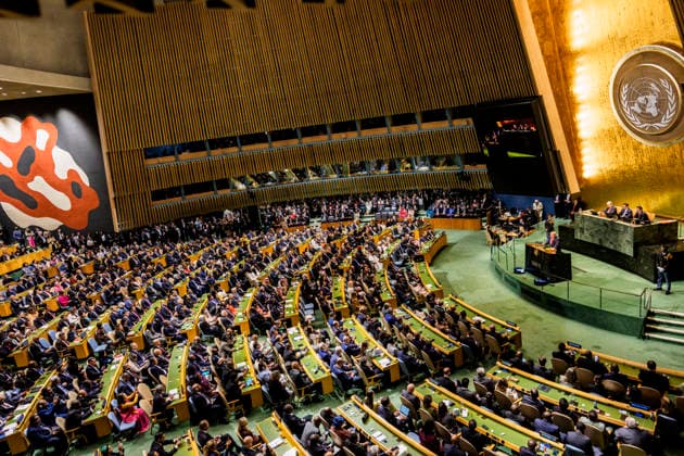 Speech by U.S. President Donald Trump at the UN General Assembly, September 22, 2026. Photographed on behalf of the Foreign Office, New York City, New York Copyright: xDominikxButzmannx