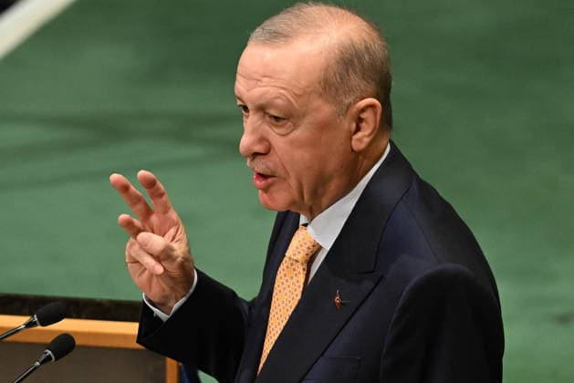 President Erdogan of Türkiye Addresses the United Nations General Assembly President Recep Tayyip Erdogan of the Republic of Türkiye, addresses the opening of the 81st Session of the United Nations General Assembly at United Nations Headquarters in New York, New York, USA on Tuesday, 22 September, 2026. Photo by Kyle Mazza CNP ABACAPRESS.COM New York New York United States  Copyright: xCNP ABACAx