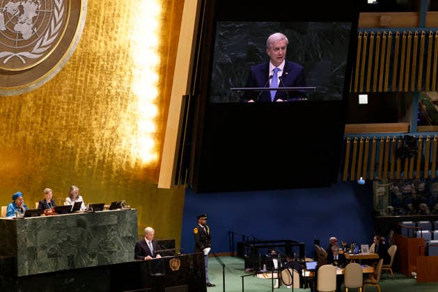 President of Chile Jose Antonio Kast speaks at the UN General Assembly 81st session General Debate in UN General Assembly Hall at the United Nations Headquarters on Tuesday, September 22, 2026 in New York City.  NYP202609224024 PETERxFOLEY