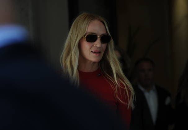 RECORD DATE NOT STATED IPA88836496 - Milan—Photo by Mimmo Carriero—Uma Thurman leaves the hotel to attend the Prada fashion show  Copyright: xx xx IPA88836496