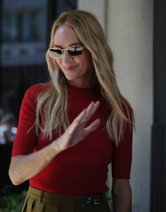 RECORD DATE NOT STATED IPA88836498 - Milan—Photo by Mimmo Carriero—Uma Thurman leaves the hotel to attend the Prada fashion show  Copyright: xx xx IPA88836498