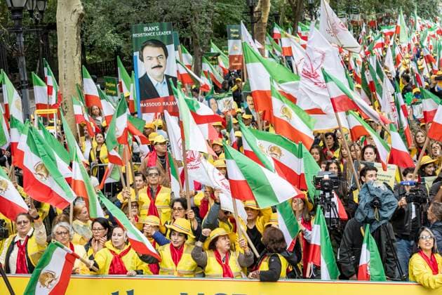 IPA88835204 - New York, second day of the United Nations General Assembly, New York, second day of the United Nations General Assembly: Free Iran rally, Iranian women protesting  Copyright: xelisaxpedranix xx IPA88835204