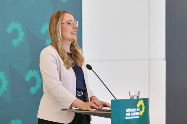 Berlin, Germany, September 22, 2026 German Bundestag Green Party caucus meeting Katharina Dröge of the Green Party issues a statement Copyright: xdtsxNachrichtenagenturx dts_135881