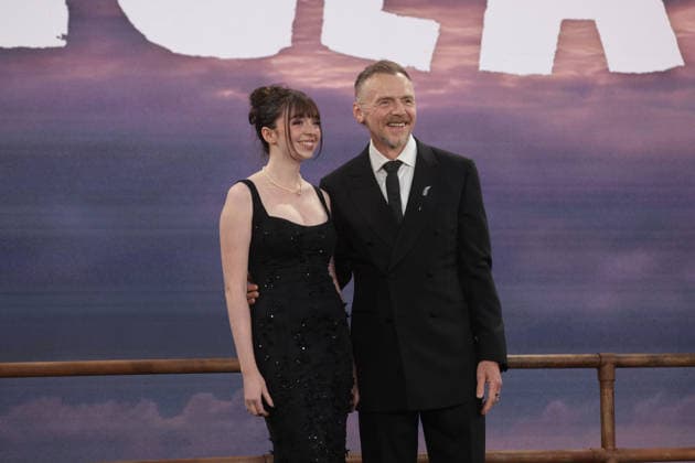 Digger World Film Premiere, London, UK guest and Simon Pegg at Digger Royal Film Performance and World Premiere at Leicester Square Gardens, 22 September 2026., Credit:James Shaw Avalon United Kingdom, London  Copyright: xJamesxShawx xAvalonx 1137276135
