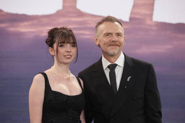 Digger World Film Premiere, London, UK guest and Simon Pegg at Digger Royal Film Performance and World Premiere at Leicester Square Gardens, 22 September 2026., Credit:James Shaw Avalon United Kingdom, London  Copyright: xJamesxShawx xAvalonx 1137276137